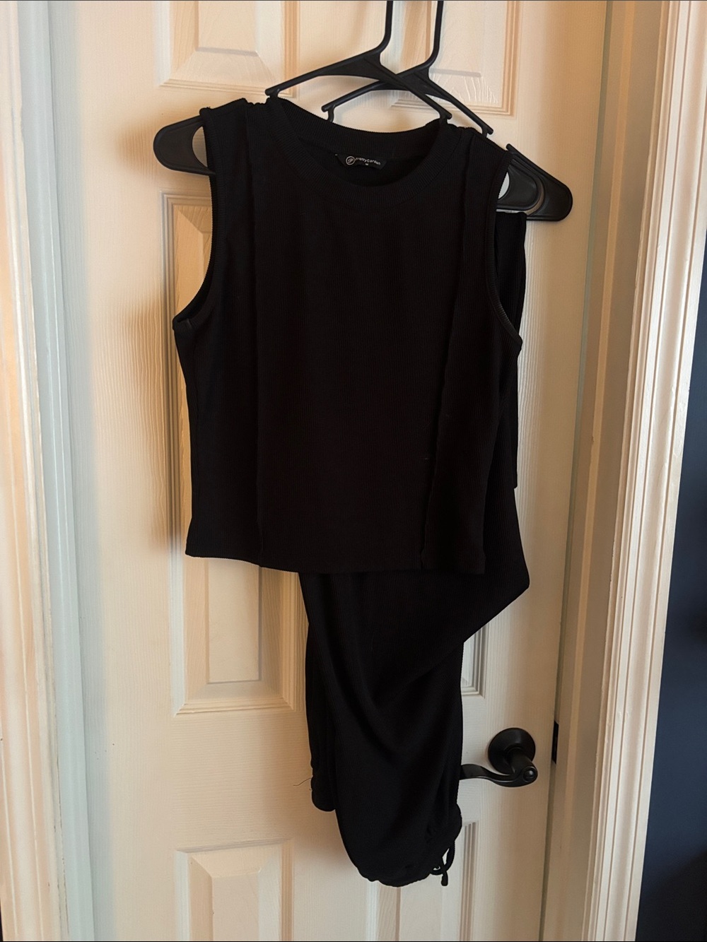 Black Sleeveless Women’s Top and Wide Leg Matching Pants set